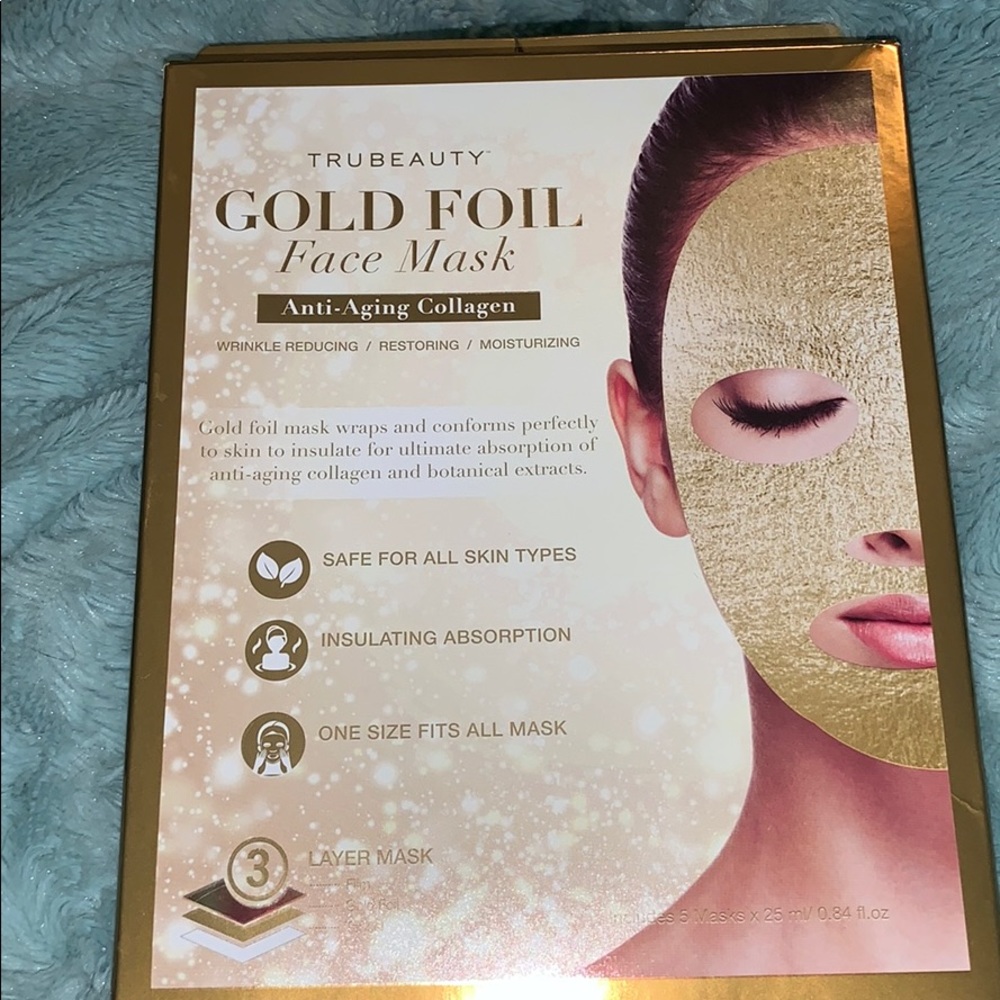 Trubeuty Gold Foil Face Mask Anti-Aging Collagen